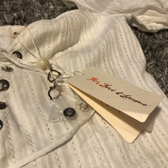 For love and lemons Annabelle Lace Up Blouse - Picture 5 of 8
